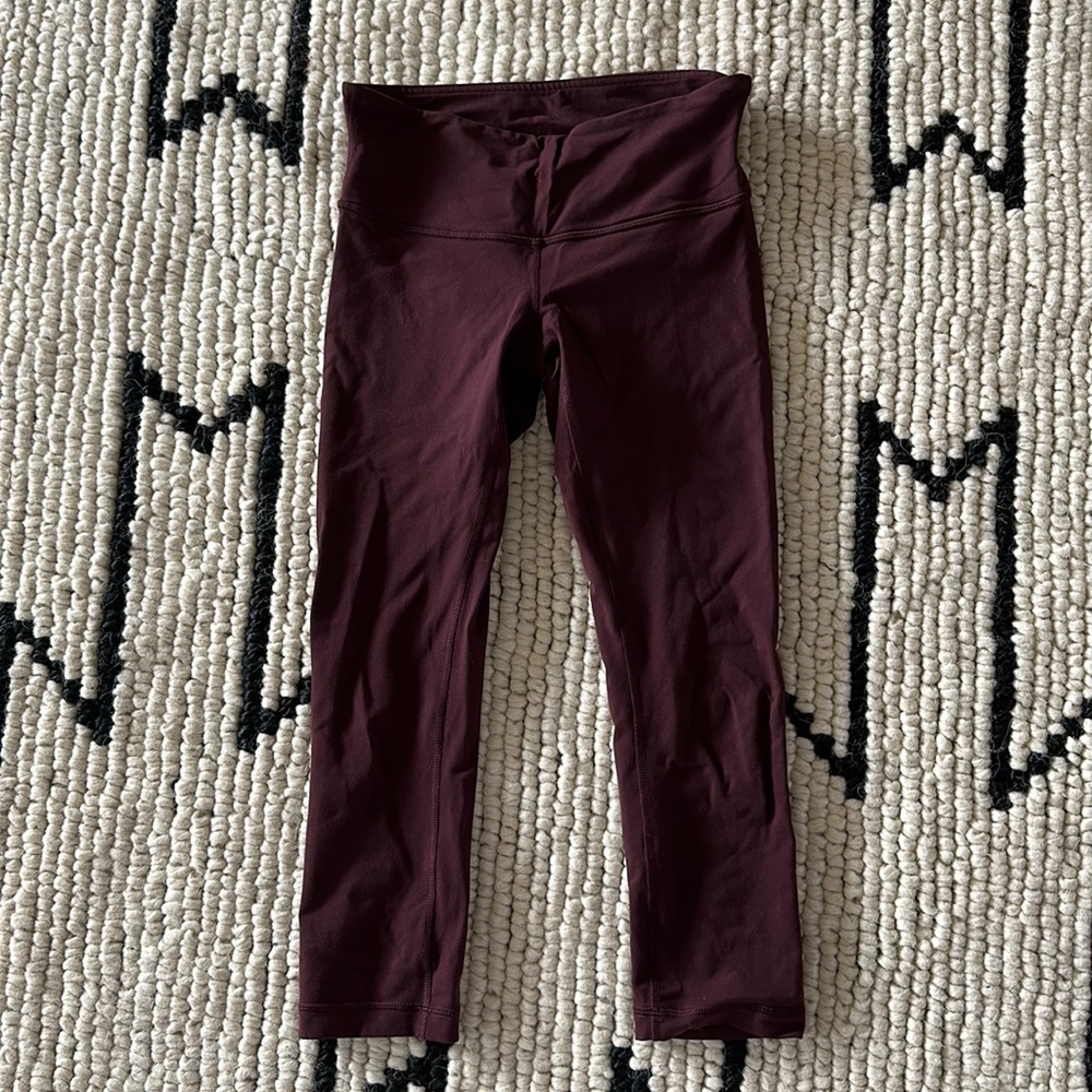🍋 Maroon Capri legging